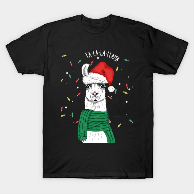 Fa La La Llama T-Shirt by PRINT-LAND